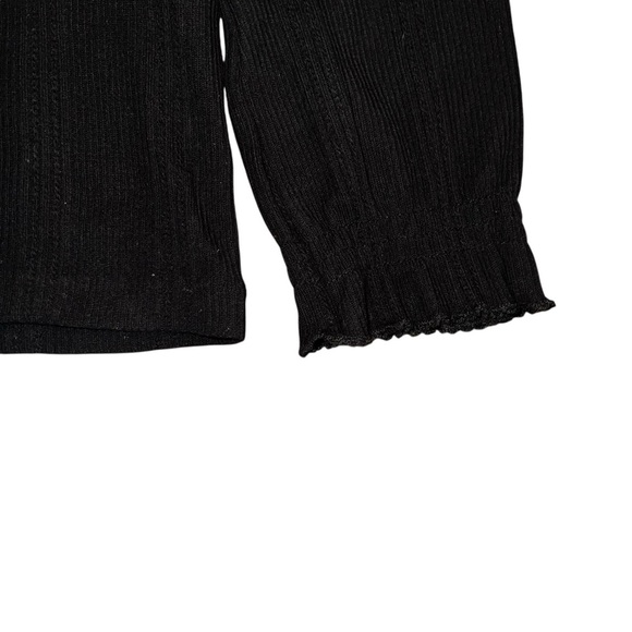 Sandro Black and White  ruffle trim shirt size 3 - Picture 3 of 9